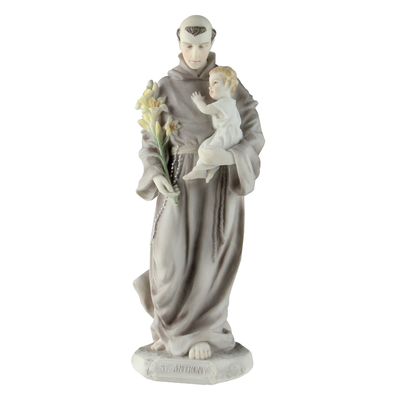 Roman 8" Galleria Divina Religious St. Anthony with Child Figure